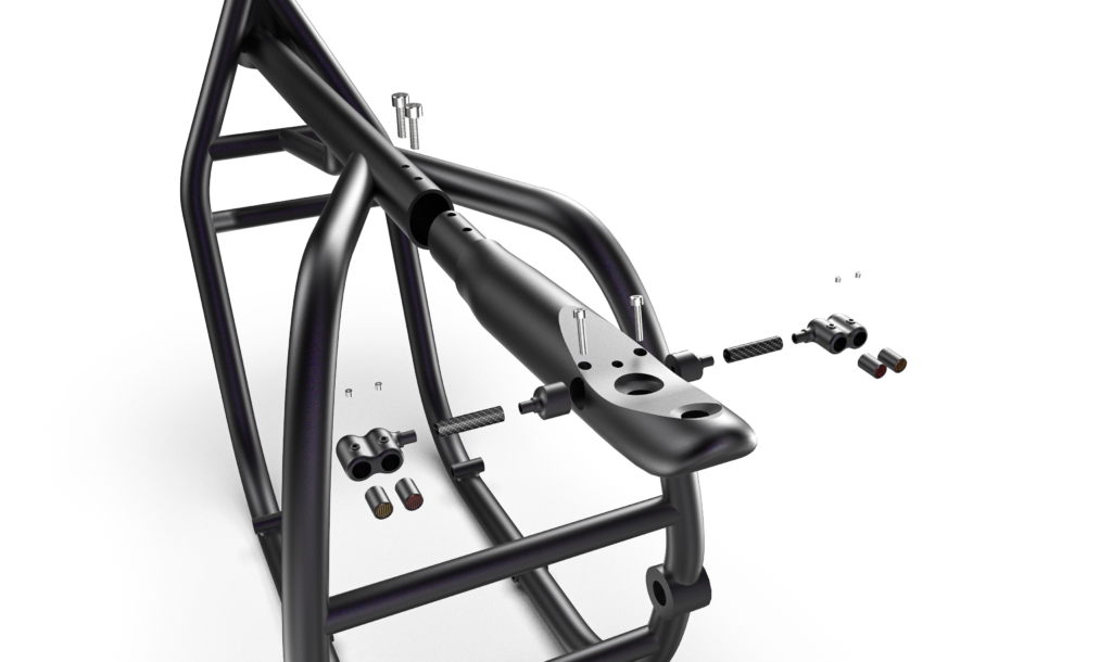 For BMW R45 R60 R75 R80 R90 R100 – Black Steel Rear Single Seat Bracket, Motorcycle Seat Mount